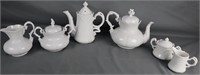 Vintage White Glazed Tea Set