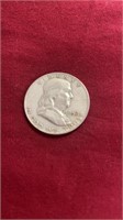 1958 FRANKLIN SILVER HALF DOLLAR