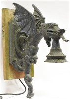 Vintage Cast Metal Dragon Out Door Light Fixture