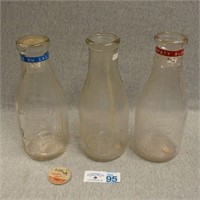 (3) Milk Bottles