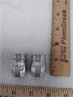 Vintage aluminum salt and pepper shakers