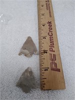2 small arrowheads