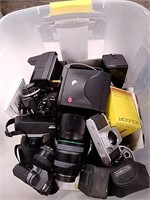 Group of cameras and lenses