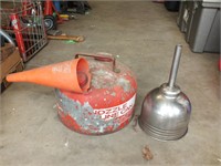 METAL GAS CAN, FUNNEL