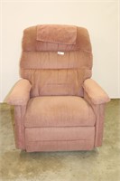 Mauve Upholstered Rocking Chair
