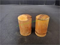 Vintage Wood Bamboo Salt & Pepper Shakers