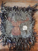 'The Elks BPOE" Leather Fringed Wall Hanging