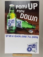 2001 Rolling Rock Beer Poster 22 x 34"