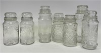 Lot of 7 Glass Planters Peanut Advertising Jars