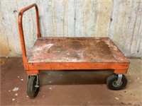 Large Flat Bed Cart with Pneumatic Wheels