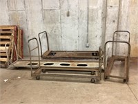 4 Metal Chair Storage Carts