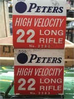 2 boxes of “Peters” .22 cal ammo