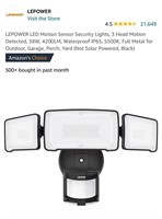 LEPOWER LED Motion Sensor Security Lights