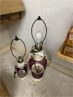 Two 1940s Courting Couple Lamps