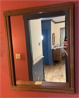 Vintage Wooden Wall Mirror