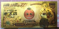 Assassination classroom anime 24K gold-plated