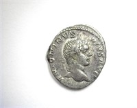 217 AD Caracalla AU AR Denarius