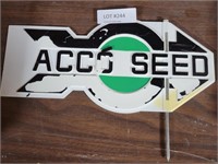 ACCO SEED DOUBLE SIDED PLASTIC SIGN