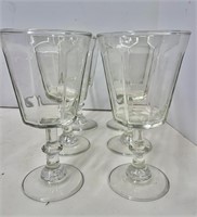 Vintage Set of 6 Wine Glasses -Presumed Lenox