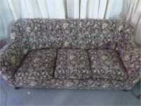 Vintage Sofa with Hand Carved Feet