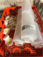 Rotation Squeeze Bottles Lot of 8 with lids