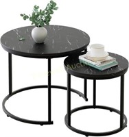 aboxoo Round Nesting Coffee Tables  31IN
