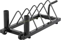 Yaheetech Barbell Bumper Plate Rack  Black