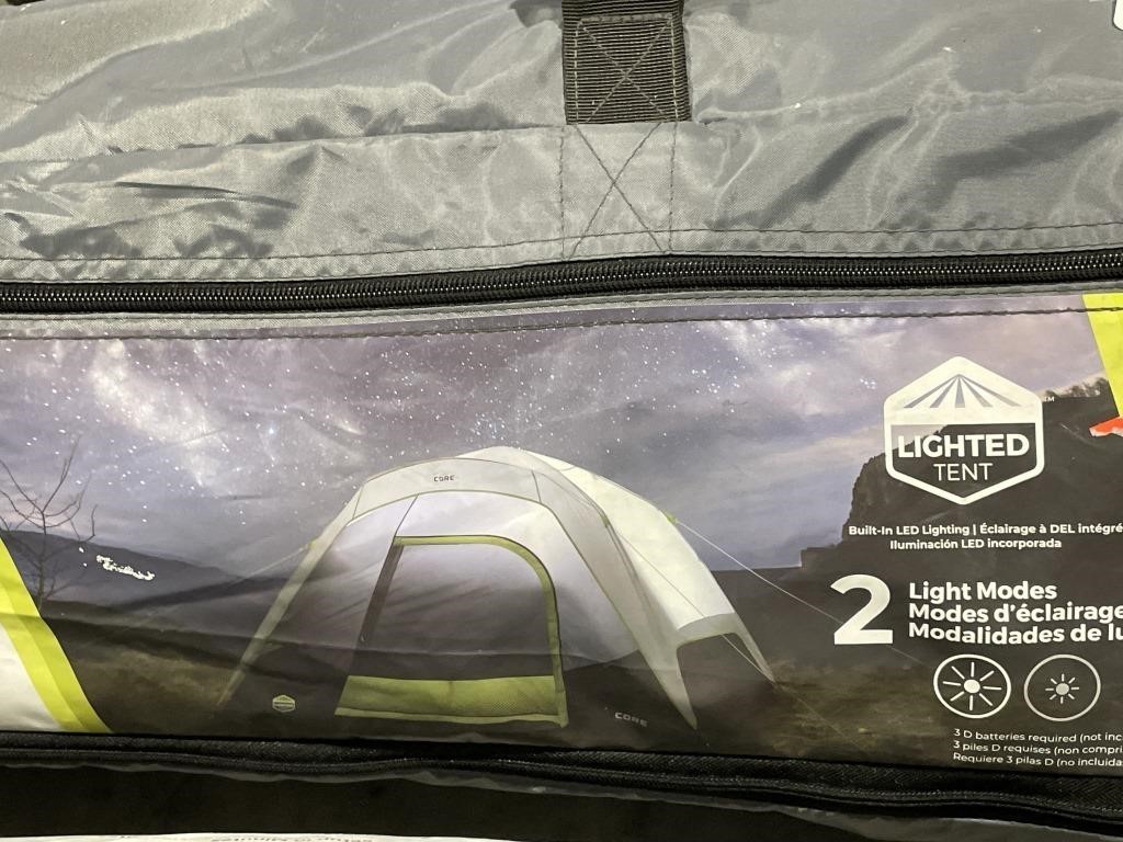 CORE EQUIPMENT 6PERSON LIGHTED TENT RETAIL $250