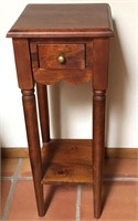 Solid Wood Telephone Table/Drawer 12" X 12" X 31"