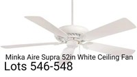 Minka Aire Supra 52 inch Shell White Ceiling Fan