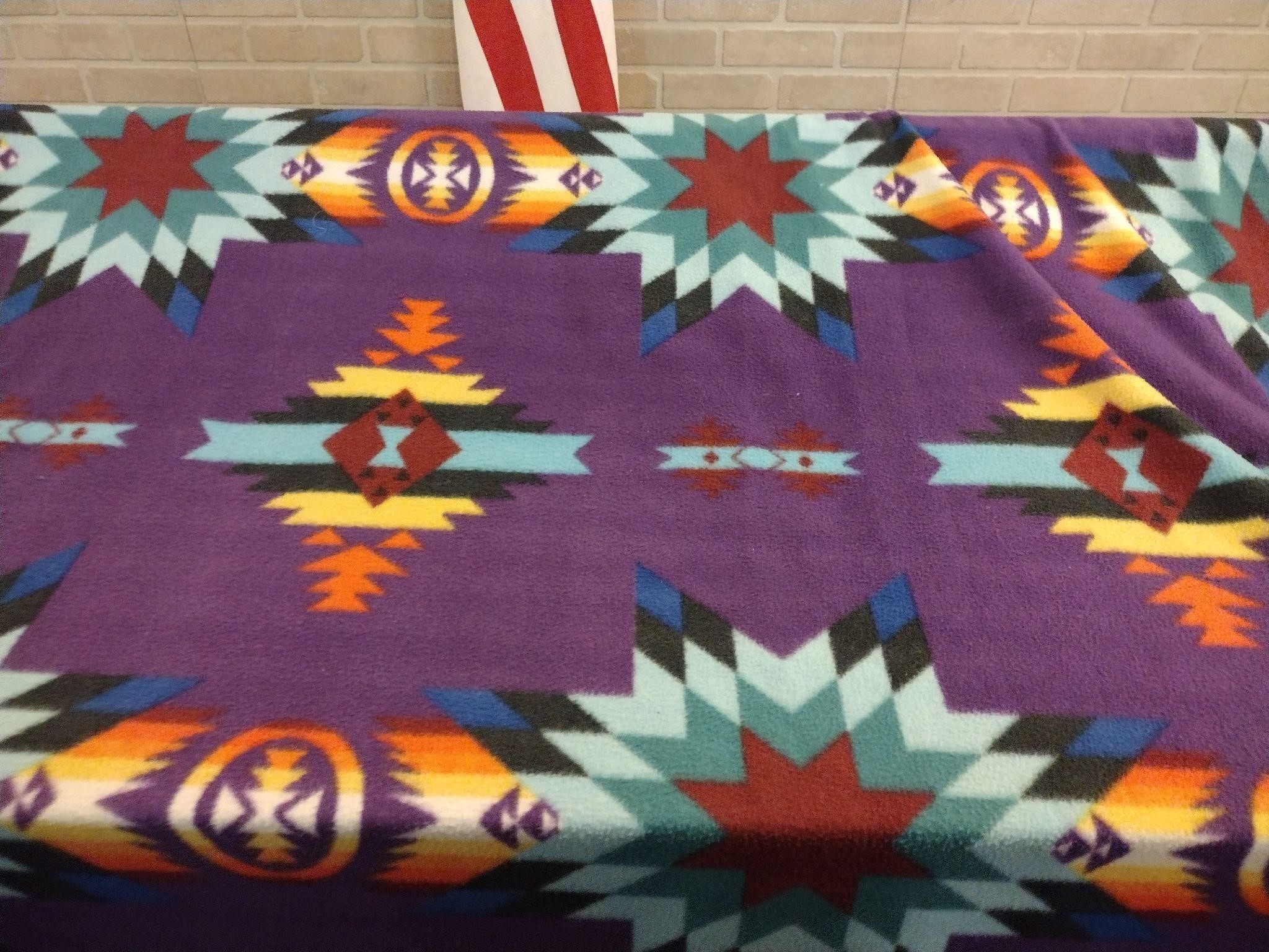 Southwestern Native American Star Pattern Blanket