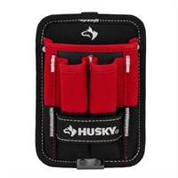 Husky 5 in. 3-Pocket Clip on Tool Belt Pouch,