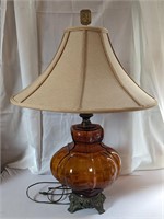 Accurate Casting Table lamp with amber glass base