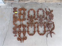 6 Wrought Rot Iron Decorations