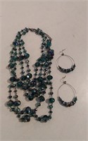 Lovely Beaded Necklace & Earrings