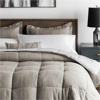 Queen Woven Birch Chambray Comforter Set