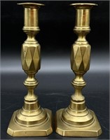 Pair Vintage Brass Candlesticks