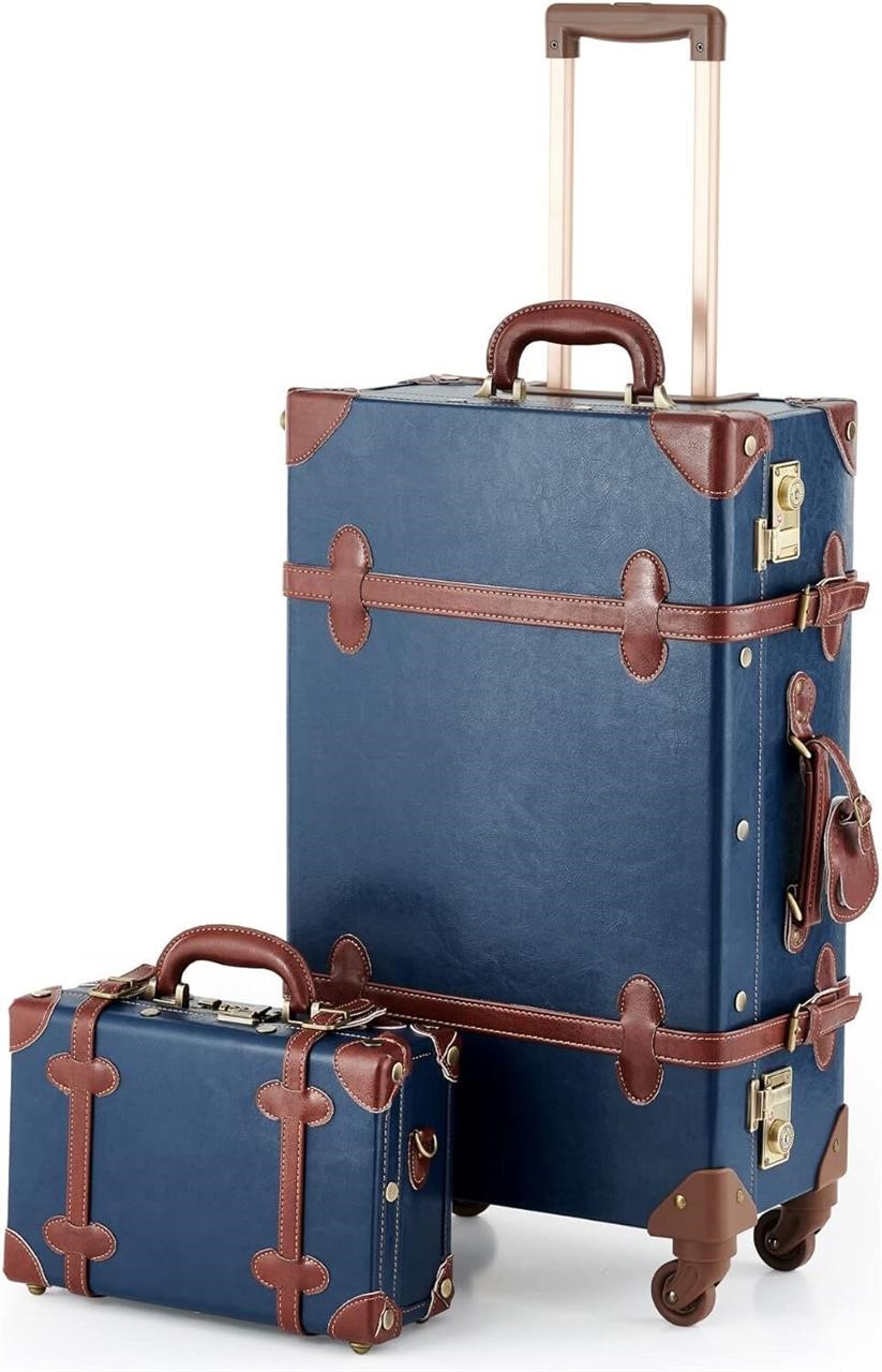 CO-Z Vintage Luggage Sets  2 Piece Retro Suitcase