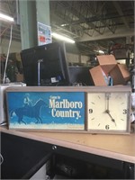 Come to Marlboro country sign w/ clock