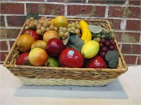 Basket 12x16 full of Artificial Fruit