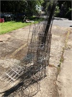 Lot of Metal Garden Plant Cages Stands Fencing