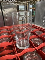 25 Pint Glasses & Dish Rack