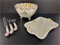 Porcelain Serving Plate and More