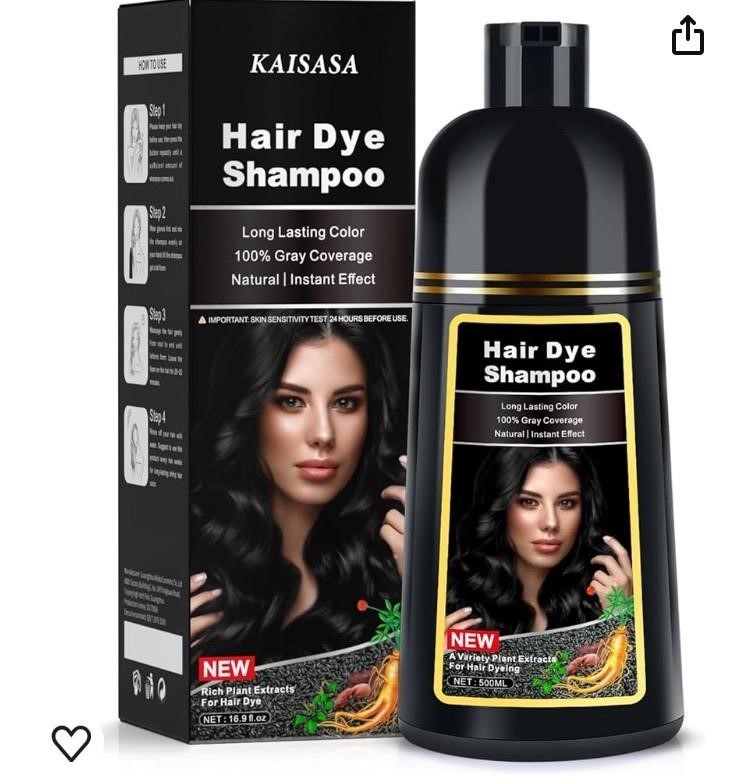 Kaisasa hair dye shampoo black