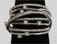 Lot #5018 - Marked 14kt white gold and diamond