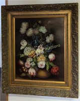 Rosen Style O/c Painting Flowers Stilllife 35x41