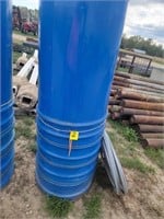 (4) metal barrels w/ 3 lids