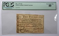 1771 NORTH CAROLINE COLONIAL CURRENCY PCGS
