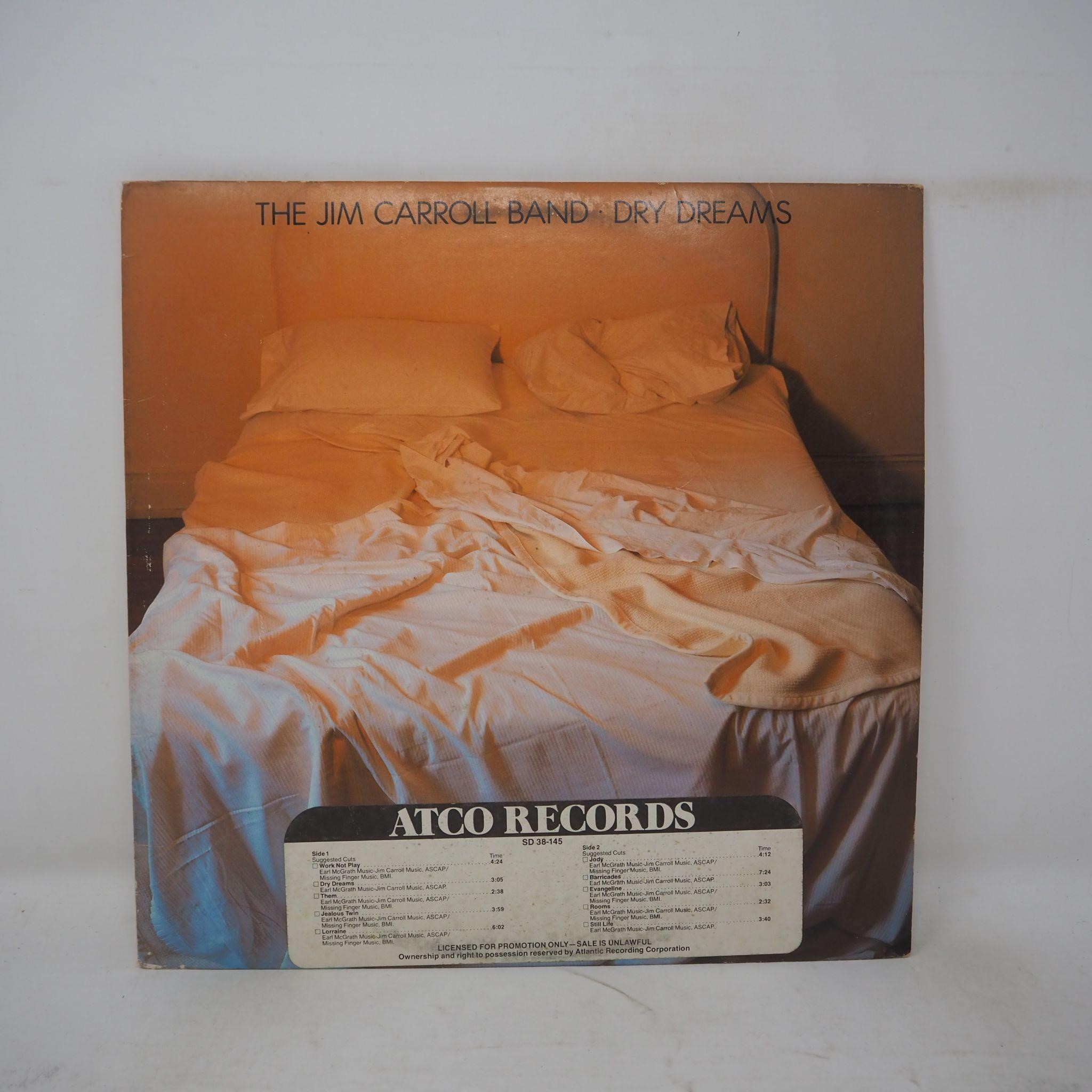 Jim Carroll Band Dry Dreams Promo Sleeve Vinyl LP