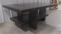 (AM) Wooden Coffee Table with Modern Leg Design.